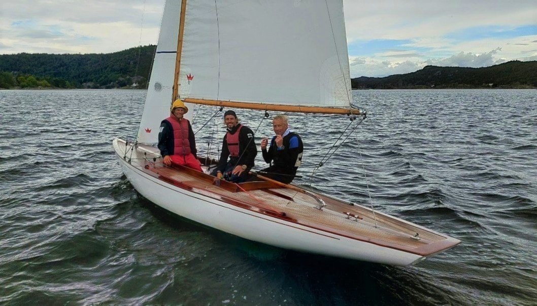NM gull til C77 Skvulp med Erik Mathisen til rors og mannskap Magne Halvorsen og Mads Mathisen